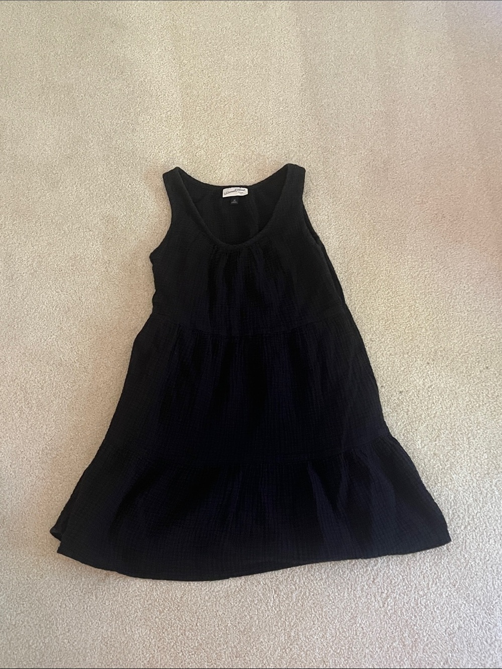 Target 100% cotton Black Tiered Sleeveless Dress
